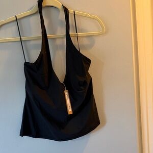 SKIMS Black Tank Top/ halter top Large NWOT